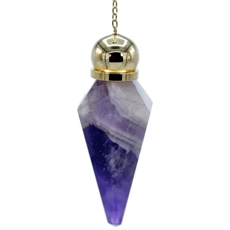 Εκκρεμές (Pendulum) - Αμέθυστος (Amethyst) με μυτερή άκρη.Μέγεθος 5 cm Βάρος 17 g - mykarma.gr