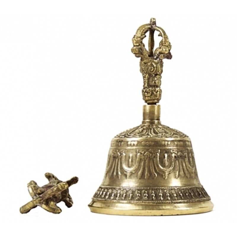 Κουδούνι-Καμπανάκι - Dorje & Bell μεσαίο - ορείχαλκος. Διαστάσεις: 7 × 13,5 cm - mykarma.gr