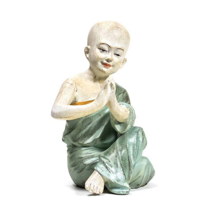 Yoga μοναχός Namaste - πράσινο.Βάρος: 300 g. Διαστάσεις: 13 × 8,5 × 14,5 cm. - mykarma.gr