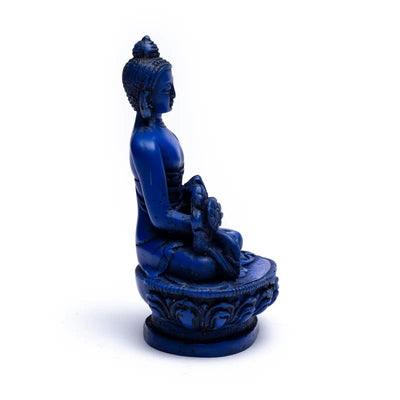 Άγαλμα του Medicine Buddha - Μπλε- Ιατρικό Βούδα - ρητίνη.Διαστάσεις: 11 εκ - mykarma.gr