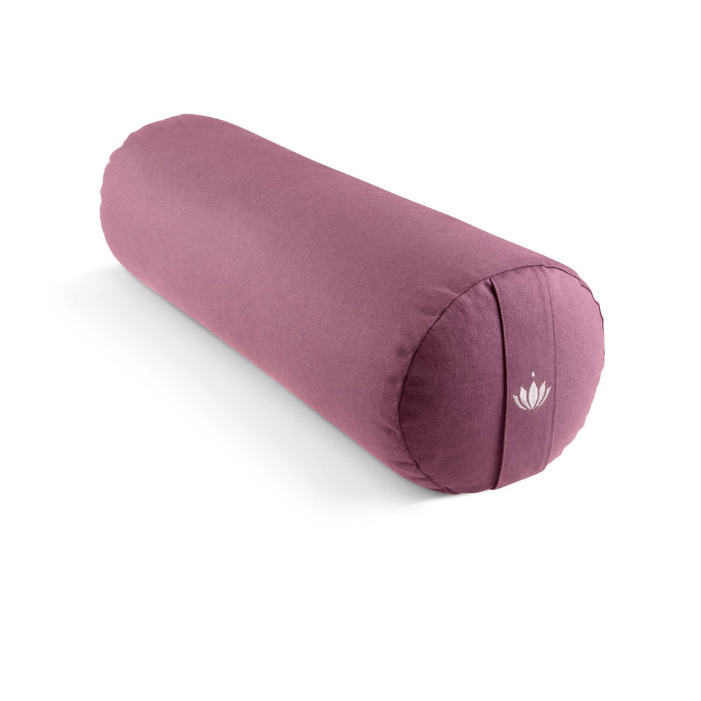Lotuscrafts Στρογγυλό μαξιλάρι Bolster Restorative- Aubergine - κάλυμμα απο οργανικό βαμβάκι & Lotus. Διαστάσεις: 64 × 24 εκ - mykarma.gr