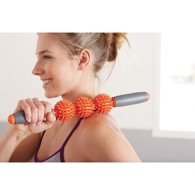 Gaiam RESTORE PRESSURE POINT MASSAGER- 3 Μπάλες Μασάζ με χειρολαβές.Συνολικό μήκος  40 εκ - mykarma.gr