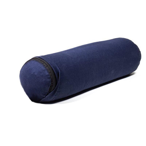 Στρογγυλό μαξιλάρι Bolster Mini για παιδιά - μπλε - Οργανικό βαμβάκι γεμάτο με φαγόπυρο.Διαστάσεις: 12 × 40 εκ - mykarma.gr