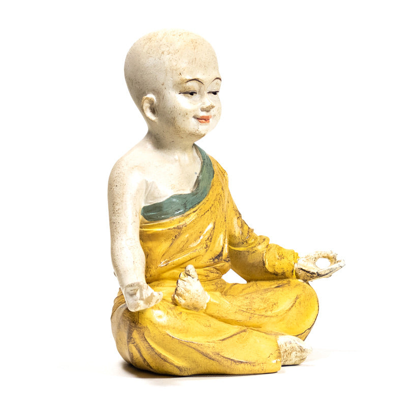 Yoga Μοναχός Ohm - πορτοκαλί .Βάρος: 300 g. Διαστάσεις: 13 × 8,5 × 14 cm. - mykarma.gr