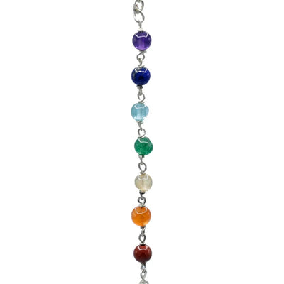 Εκκρεμές (Pendulum)Λευκός Χαλαζίας (White Quartz) & 7 Chakra ημιπολύτιμες πέτρες.Βάρος: 15 g.Διαστάσεις: 3 εκ - mykarma.gr