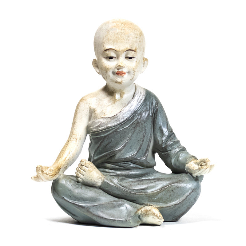 Yoga μοναχός Ohm - γκρι .Βάρος: 280 g. Διαστάσεις: 13 × 8,5 × 14 cm. - mykarma.gr