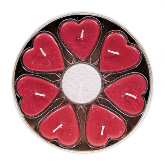 Αρωματικά Κεριά-Καρδούλες-Σετ από 8 κεριά-με αιθέριο έλαιο Τριαντάφυλλο.Διαστάσεις  4 x 2cm Χρόνος καύσης για κάθε κερί : 4-5 ώρες - mykarma.gr