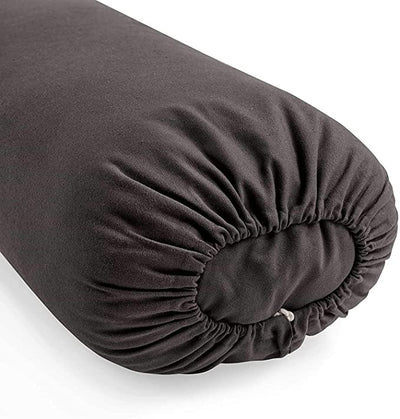 Lotuscrafts Restorative L μαξιλάρι Bolster - Anthracite - κάλυμμα απο οργανικό βαμβάκι & γέμιση Καποκ μαλλί. Διαστάσεις: 72 × 30 x 20 εκ - mykarma.gr