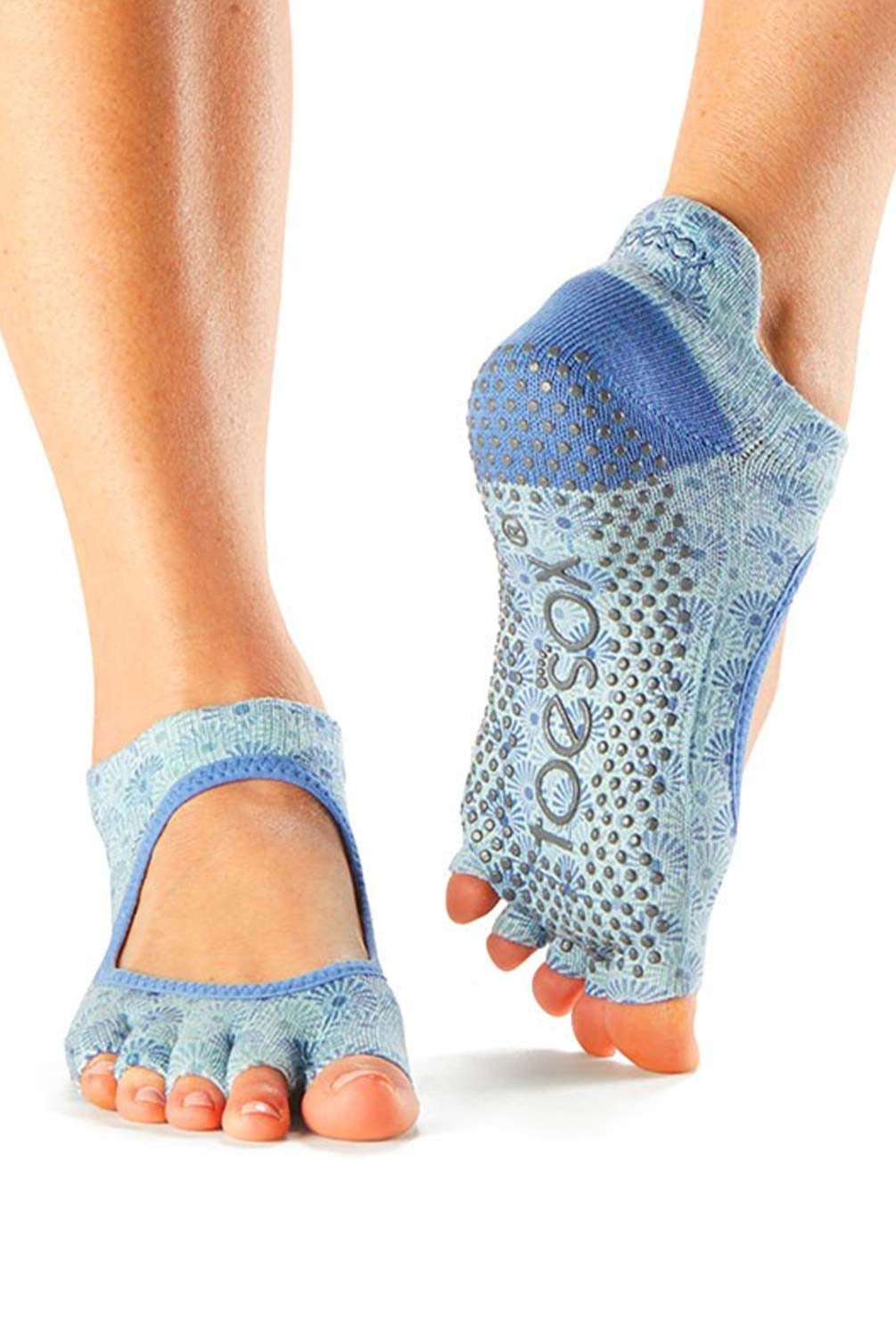 Toesox Half Toe Bellarina Grip | Αντιολισθητικές κάλτσες Μπαλαρίνα με κομμένα δάκτυλα.Απο Οργανικό βαμβάκι. - mykarma.gr