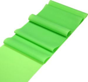 Yogistar-Pilates resistance band, latex-free - medium - green. Διαστάσεις 152 x 15 x 0,3 cm - mykarma.gr