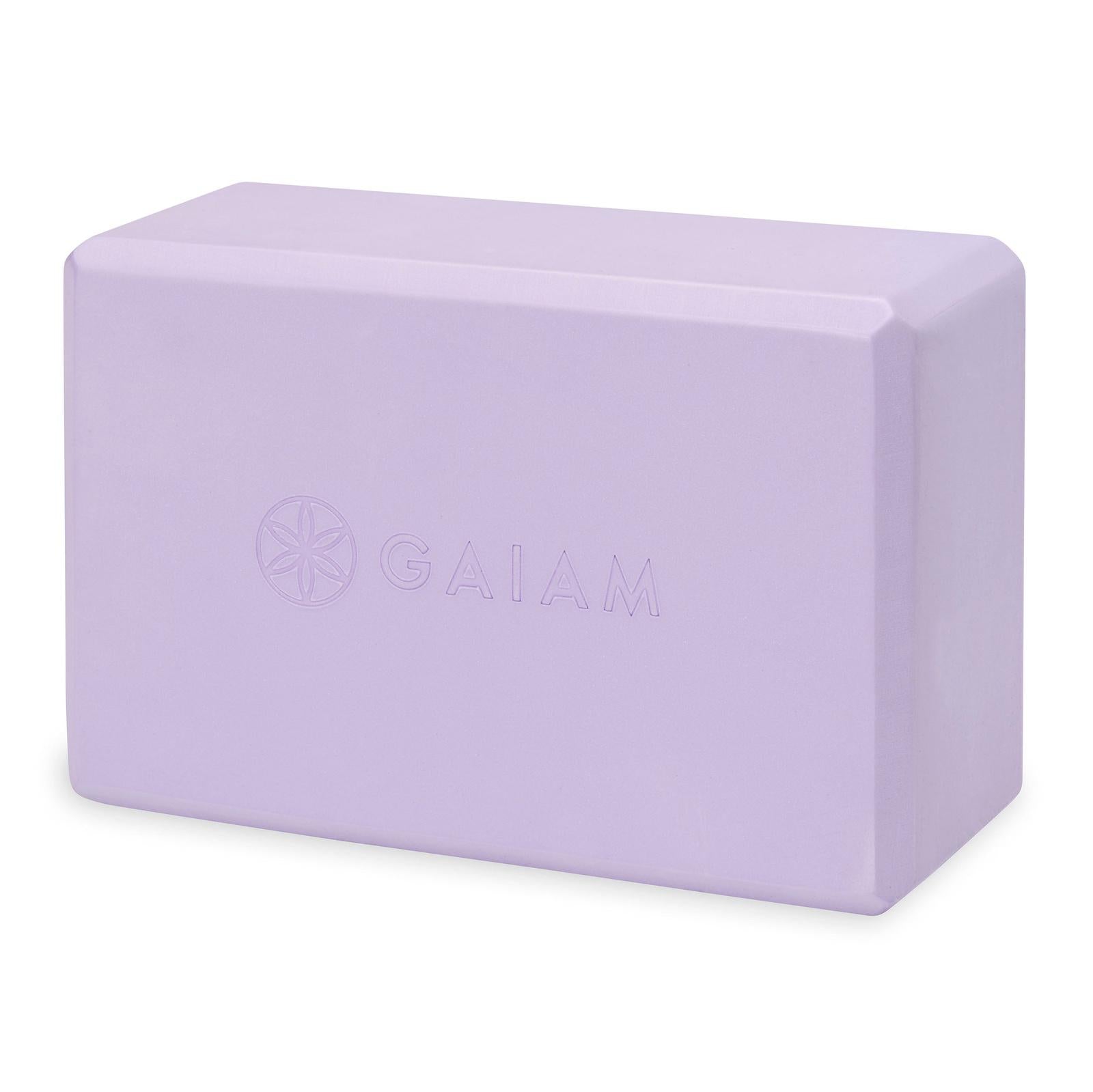 Gaiam -Yoga & Pilates block -Lilac  Point. Διαστάσεις:22,6 cm x 15 cm x 10 cm.Βάρος:180 g - mykarma.gr