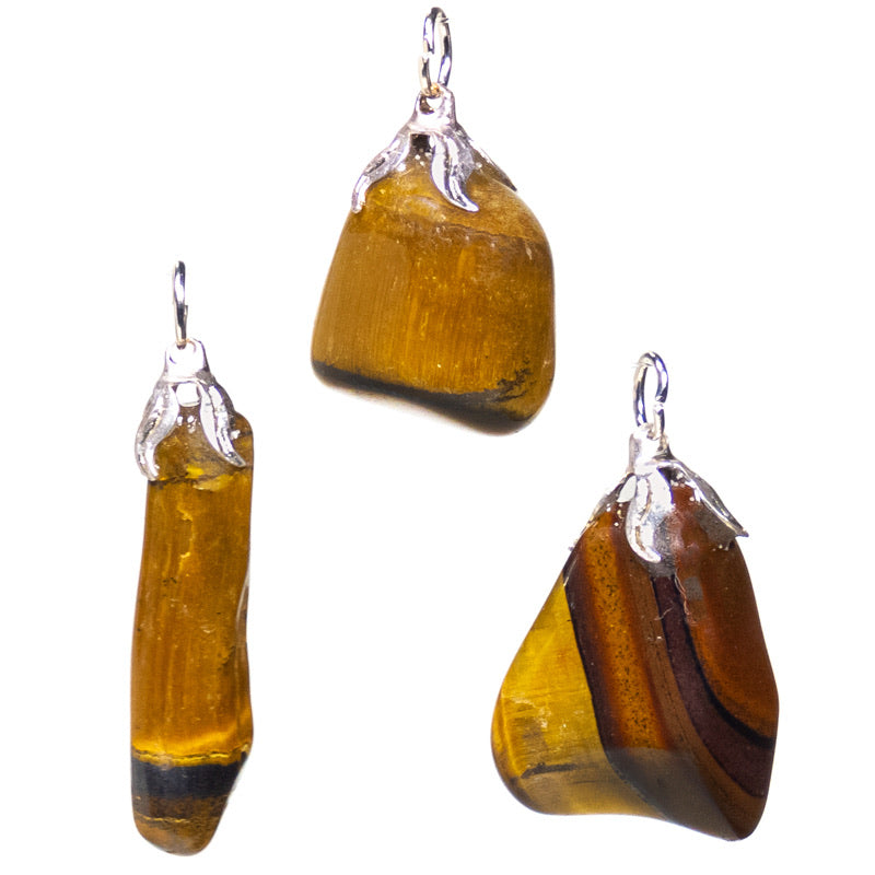 Κρεμαστό Μενταγιόν από Μάτι Τίγρης (Tiger Eye).Διαστάσεις: 2 εκ.(Η συσκευασία περιέχει 1 τεμάχιο) - mykarma.gr