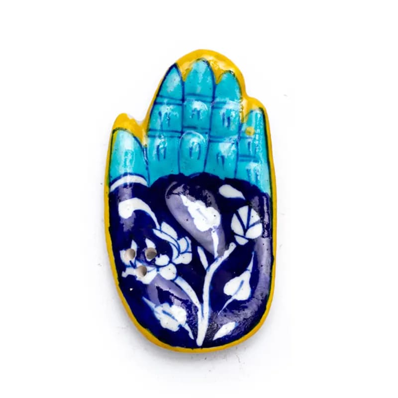 Χειροποίητη Βάση για Στικ “Offering Hands”-μπλε.Διαστάσεις : 10 x 5.5 cm - mykarma.gr
