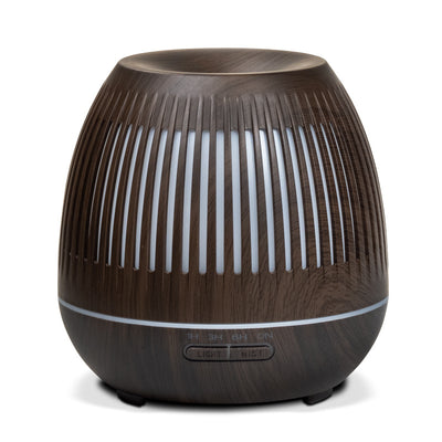 Ultrasonic aroma diffuser “Gaia”-Ηλεκτρικός διαχυτής αρώματος για Αιθέριο έλαιο - χρώμα καφέ. Περιεκτικότητα 400ml Μέγεθος:16,5 x 16,8 cm - mykarma.gr