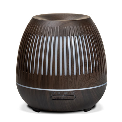 Ultrasonic aroma diffuser “Gaia”-Ηλεκτρικός διαχυτής αρώματος για Αιθέριο έλαιο - χρώμα καφέ. Περιεκτικότητα 400ml Μέγεθος:16,5 x 16,8 cm - mykarma.gr