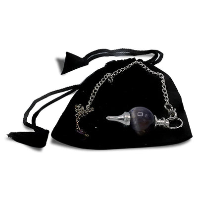 Εκκρεμές (Pendulum) Amethyst -Αμέθυστος - σφαιρικό σχήμα - σε μέταλλο.Βάρος: 12 g.Διαστάσεις: 3,5 × 1,7 εκ - mykarma.gr