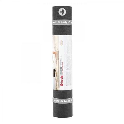 Bodhi στρώμα γιόγκα Premium Rishikesh PVC με δύο ελαστικούς ιμάντες- black  183 x 60 cm, 4.5 mm - mykarma.gr