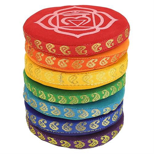 Σετ μαξιλαριών για Singing Bowl - 7 τσάκρας - Διαστάσεις: 9,5 cm - mykarma.gr