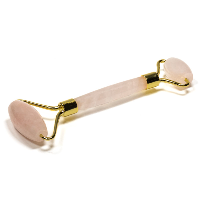 Rose Quartz Massage Roller - Ροζ Χαλαζίας κύλινδροι για μασάζ προσώπου. Διαστάσεις: 14 εκ.Βάρος: 70 γρ - mykarma.gr