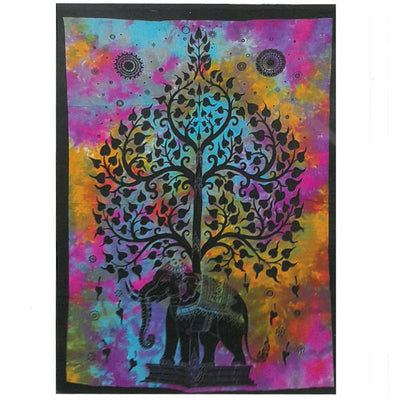 Κρεμαστά τοίχου-Κουβέρτα - Elephant Tree .Υλικο:βαμβάκι.Διαστάσεις: 78 × 112 cm - mykarma.gr