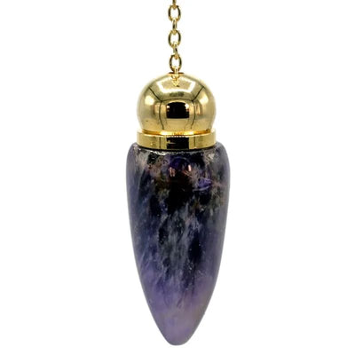 Εκκρεμές (Pendulum) - Αμέθυστος (Amethyst) με μυτερή άκρη.Μέγεθος 5 cm Βάρος 20 g - mykarma.gr