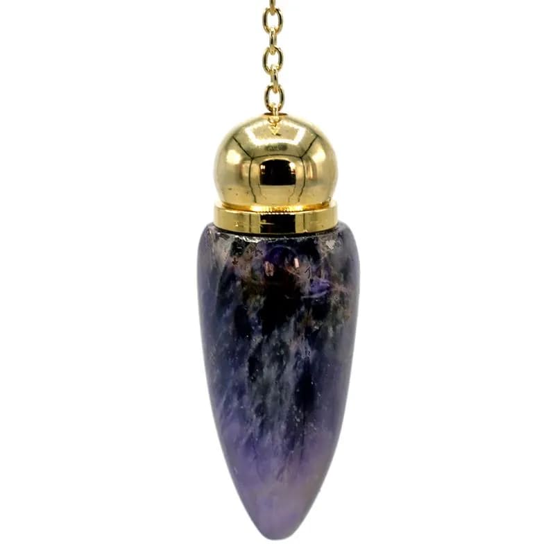 Εκκρεμές (Pendulum) - Αμέθυστος (Amethyst) με μυτερή άκρη.Μέγεθος 5 cm Βάρος 20 g - mykarma.gr