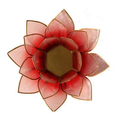 Lotus ατμοσφαιρικό φως Capiz δίχρωμο:ανοιχτό κόκκινο/ροζ   13,5 εκ. - mykarma.gr