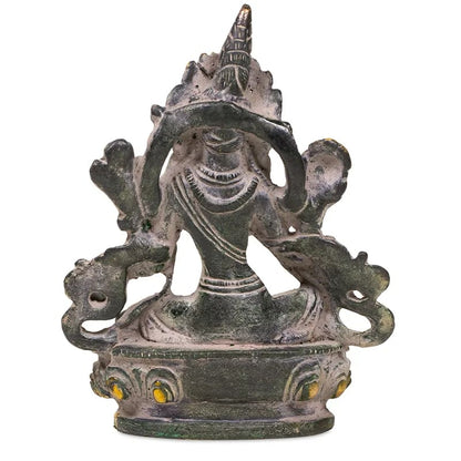 Αγαλμα Πράσινη Τάρα-Green Tara αντικέ - ορείχαλκος  Διαστάσεις: 11 εκ - mykarma.gr