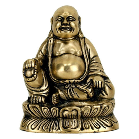 Αγαλμα Βούδας Maitreya-της καλοτυχίας και πλούτου.Μέγεθος:13cm Βάρος: 860γρ. Υλικό:Ορείχαλκος. - mykarma.gr