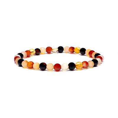 Βραχιόλι απο Κεχριμπάρι (Amber)-ελαστικό.Διαστάσεις 19cm Χάντρες: ± 5mm. - mykarma.gr