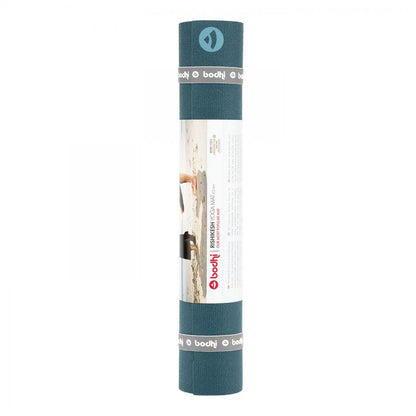 Bodhi στρώμα γιόγκα Premium Rishikesh PVC με δύο ελαστικούς ιμάντες- blue  183 x 60 cm, 4.5 mm - mykarma.gr