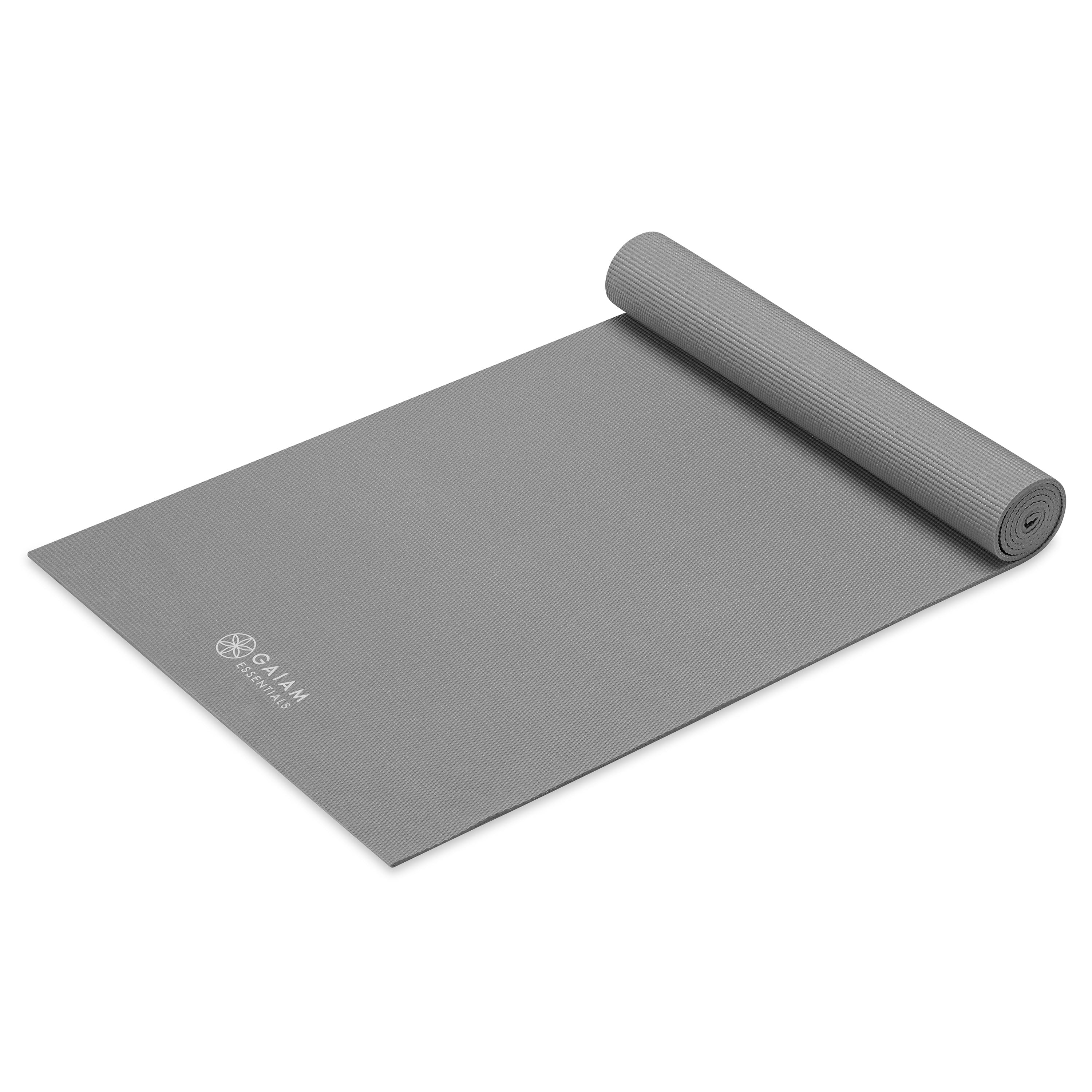 Gaiam Essentials Στρώμα Yoga Grey + Ιμάντας Μεταφοράς Δώρο. Διαστάσεις: Μήκος: 173 εκ Πλάτος: 61 εκ Πάχος: 6 mm - mykarma.gr