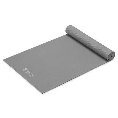 Gaiam Essentials Στρώμα Yoga Grey + Ιμάντας Μεταφοράς Δώρο. Διαστάσεις: Μήκος: 173 εκ Πλάτος: 61 εκ Πάχος: 6 mm - mykarma.gr