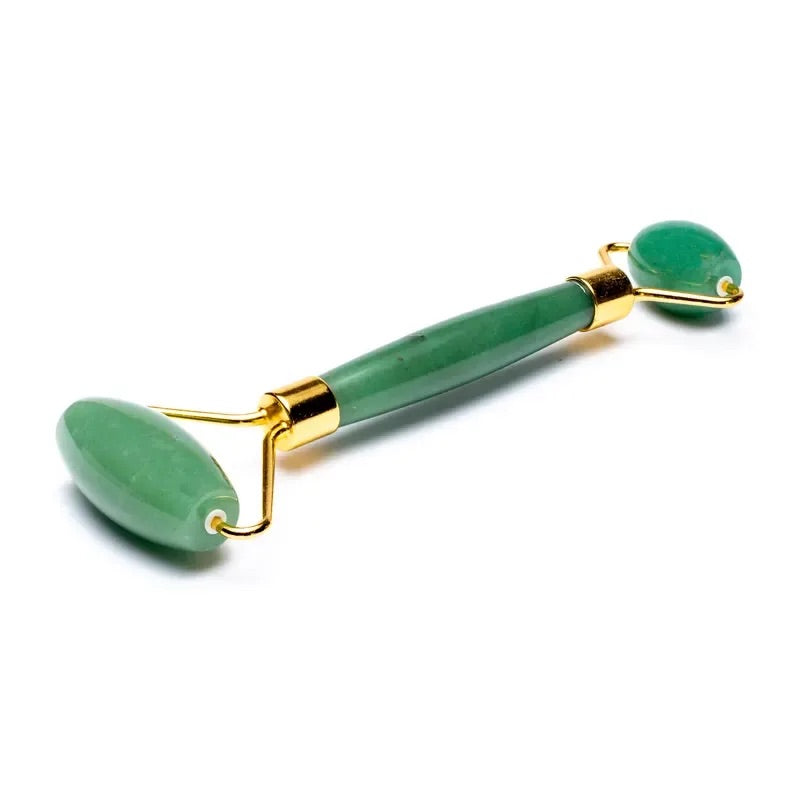 Green Aventurine Massage Roller - Πράσινη Αβεντουρίνη κύλινδροι για μασάζ προσώπου. Διαστάσεις: 14 εκ.Βάρος: 70 γρ - mykarma.gr