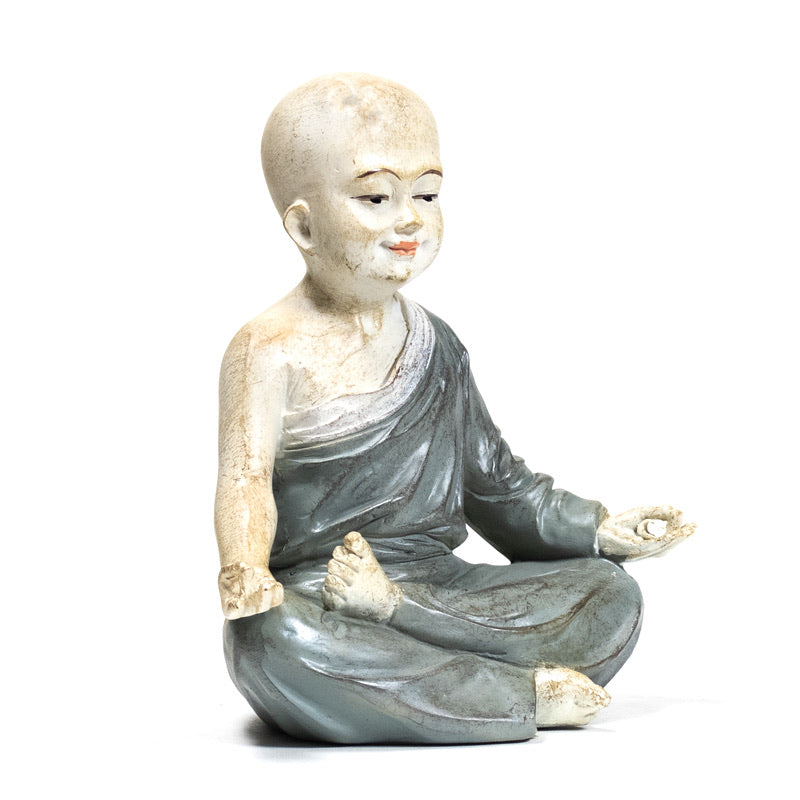 Yoga μοναχός Ohm - γκρι .Βάρος: 280 g. Διαστάσεις: 13 × 8,5 × 14 cm. - mykarma.gr