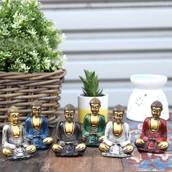 Mini  Βουδιστικό Άγαλμα . Διαστάσεις: 8x6x4 (cm) (Η συσκευασία περιέχει 1 τεμάχιο) - mykarma.gr