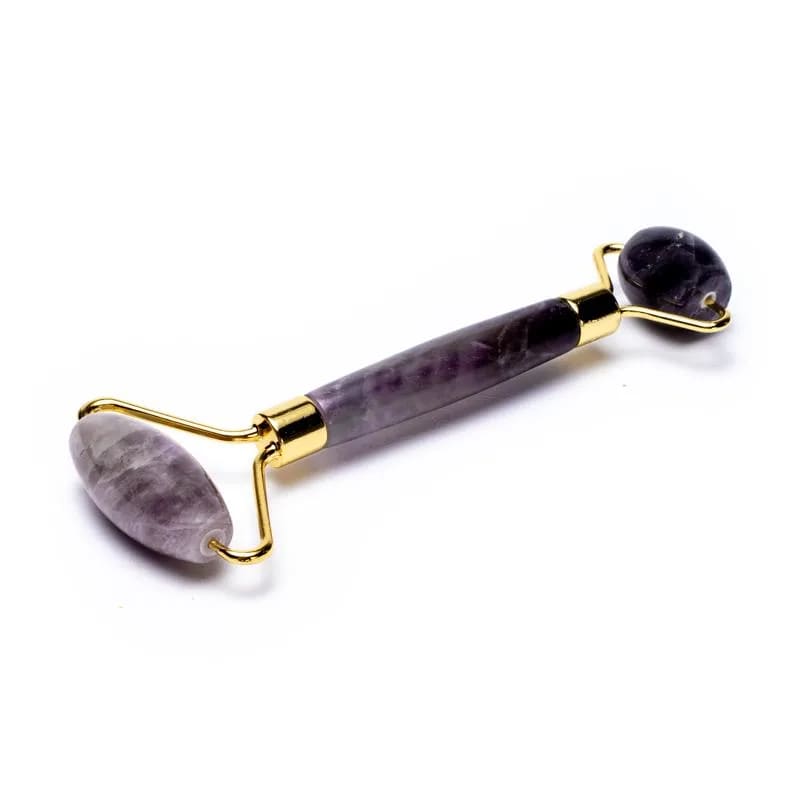 Amethyst Massage Roller - Αμέθυστος κύλινδροι για μασάζ προσώπου. Διαστάσεις: 14 εκ.Βάρος: 70 γρ - mykarma.gr