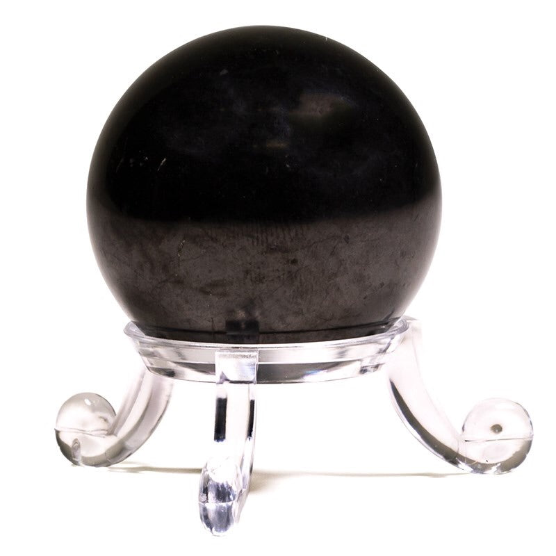 Σφαίρα Shungite +Σταντ ΔΩΡΟ.Διαστάσεις 4 εκ. - mykarma.gr