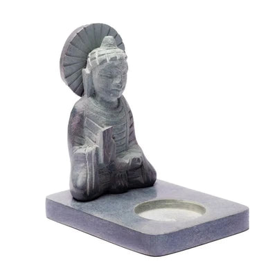 Άγαλμα Buddha απο Σαπουνόπετρα με βάση ρεσώ 11cm - mykarma.gr