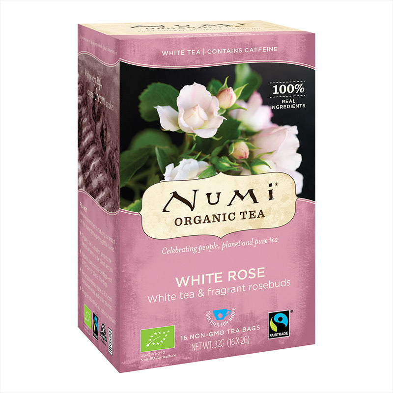 Organic Numi White Rose Tea - 16 x 2 g  ΣΑΚΟΥΛΑΚΙΑ Λευκό Τσάι με Λευκό Τριαντάφυλλο-περιέχει καφεΐνη - mykarma.gr