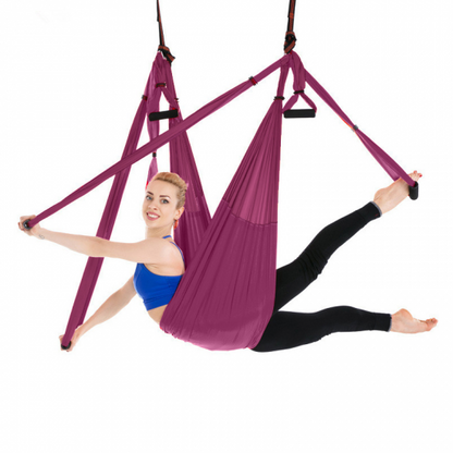 Aerial Yoga Swing-μωβ-πλήρης σετ. Διαστάσεις: 250 × 150 εκ. - mykarma.gr