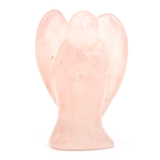 Άγγελος απο Ροζ Χαλαζία (Rose Quartz).Διαστάσεις: 3,8 εκ. - mykarma.gr