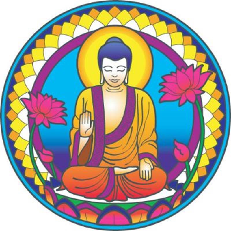 Κρεμαστά τοίχου - Αυτοκόλλητο Buddha Nature.Διαστάσεις: 14εκ - mykarma.gr