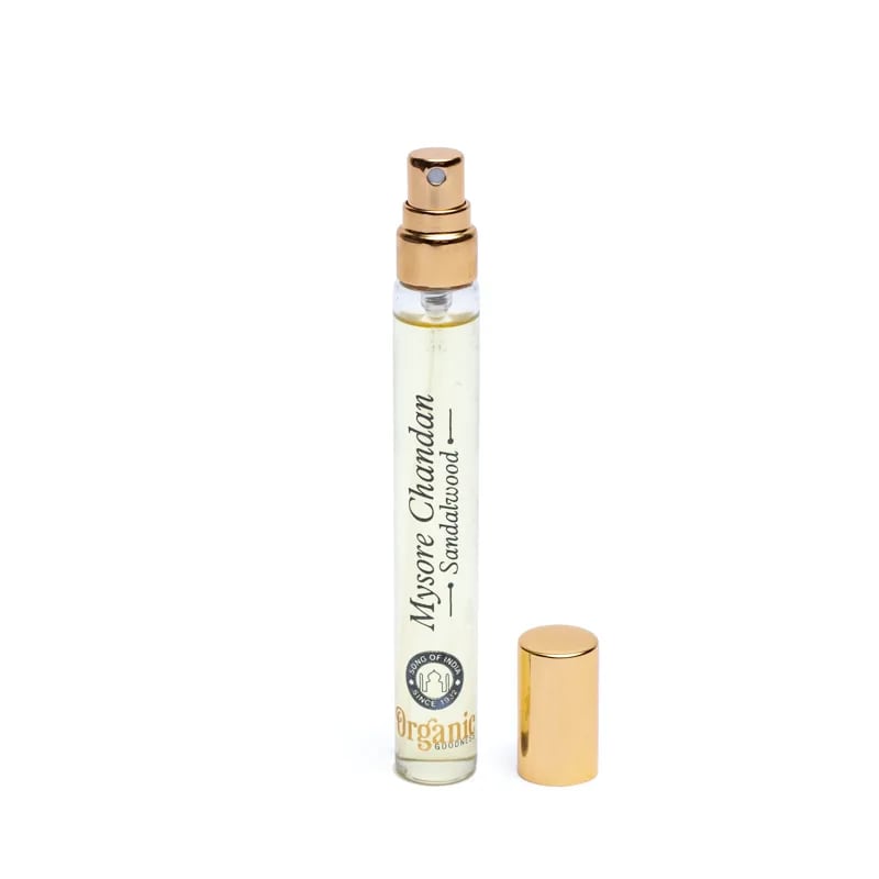 Φυσικά Αρώματα Organic Goodness σε Spray Mysore Chandan Sandalwood-Οικολογικό Φυσικό Άρωμα σε Σπρέι με Σανδαλόξυλο 12 ml | Αιθέριο Έλαιο - mykarma.gr