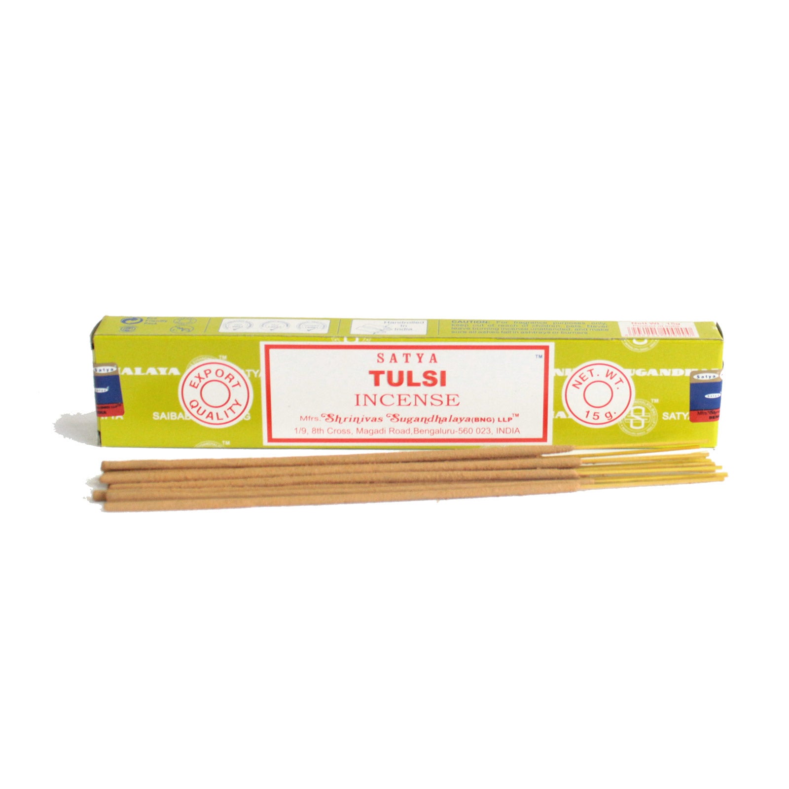 Αρωματικά Στικ Satya Nag Champa - Tulsi -Ιερός Βασιλικός.Βάρος: 15 g - mykarma.gr
