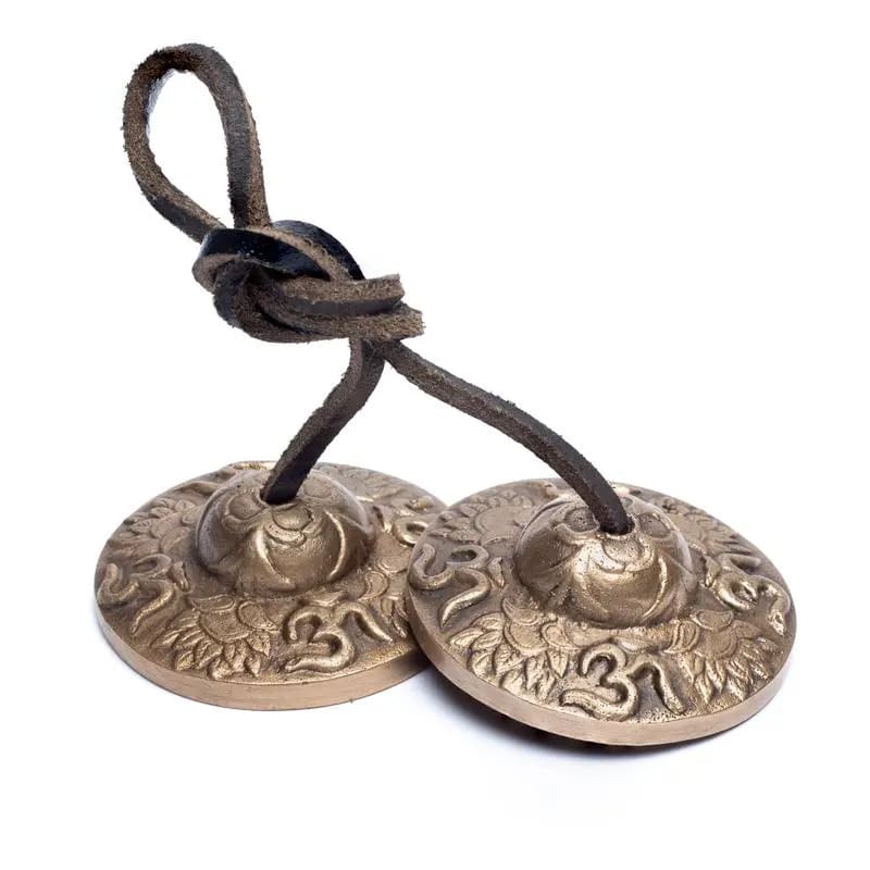 Cymbals-Κύμβαλα-Ohm με Λωτό - απλός συνεχής ήχος Διαστάσεις 6 cm Βάρος 200 g. - mykarma.gr
