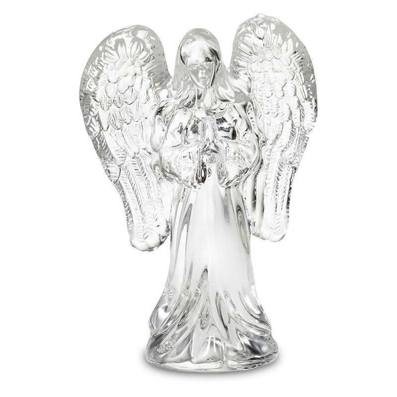 Γυάλινο Άγαλμα Αγγέλου με φτερά. Διαστάσεις: 10.4x7x3cm - mykarma.gr