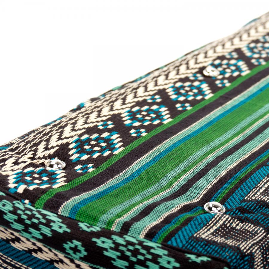 Bodhi Yoga Kit Mat Bag Ethno - Τσάντα Μεταφοράς για στρώμα - βαμβάκι - μαύρο/άσπρο/πράσινο . Διαστάσεις 63cm x 20cm x 23cm - mykarma.gr