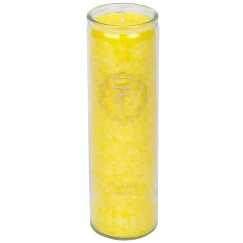 Αρωματικό Κερί με αιθέρια έλαια Bergamot, Lemon, Grapefruit - 3ο Τσάκρα (Manipura) - ΘΕΛΗΣΗ - Χρόνος καύσης 100 ώρες. Διαστάσεις: 21 × 6,5 cm. - mykarma.gr
