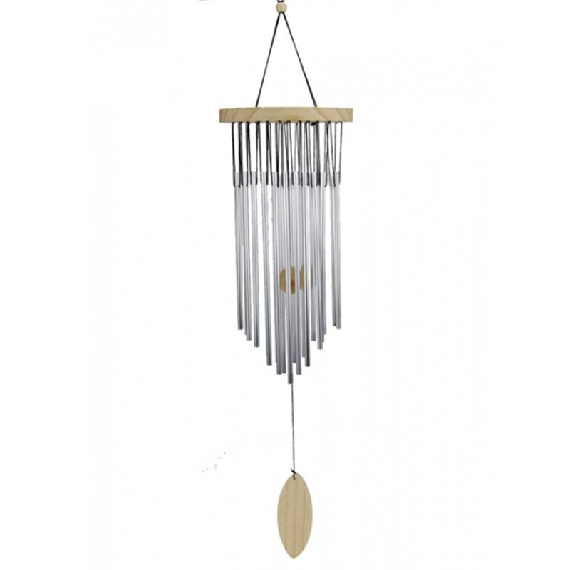 Windchime-Μελωδός 22 μεταλλικά Χτυπήματα με φυσικό ξύλο.Διαστάσεις: 25 εκ. - mykarma.gr